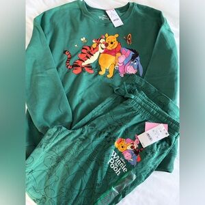 Disney Green Winnie the Pooh Jogger Set